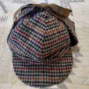 Barbour Hat Deerstalker Sherlock Holmes 7 1/2 Twin Bill